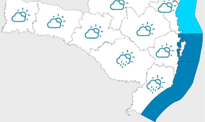 A semana começa fria e termina mais quente em Santa Catarina
