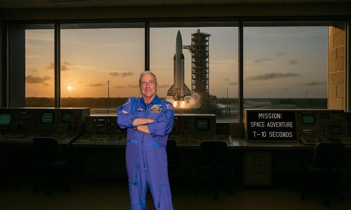 Astronauta da NASA com mais de mil horas no espaço visita Space Adventure em Balneário Camboriú