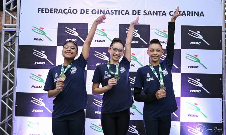 Atletas de Balneário Camboriú garantem seis medalhas no Torneio Estadual Juvenil de Ginástica Rítmica