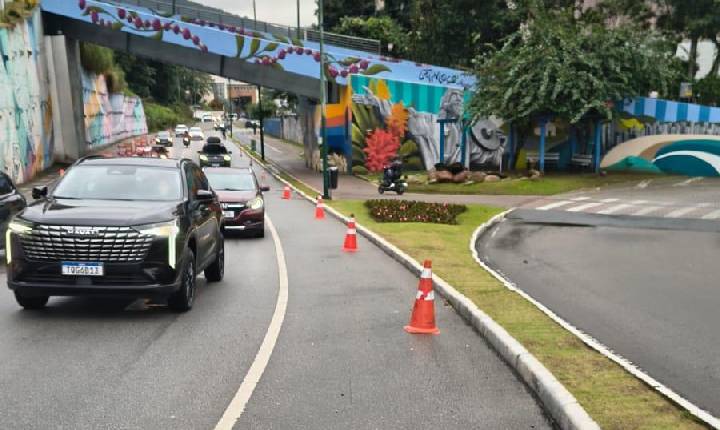 Avenida Martin Luther tem interdição parcial preventiva devido ao monitoramento de encosta