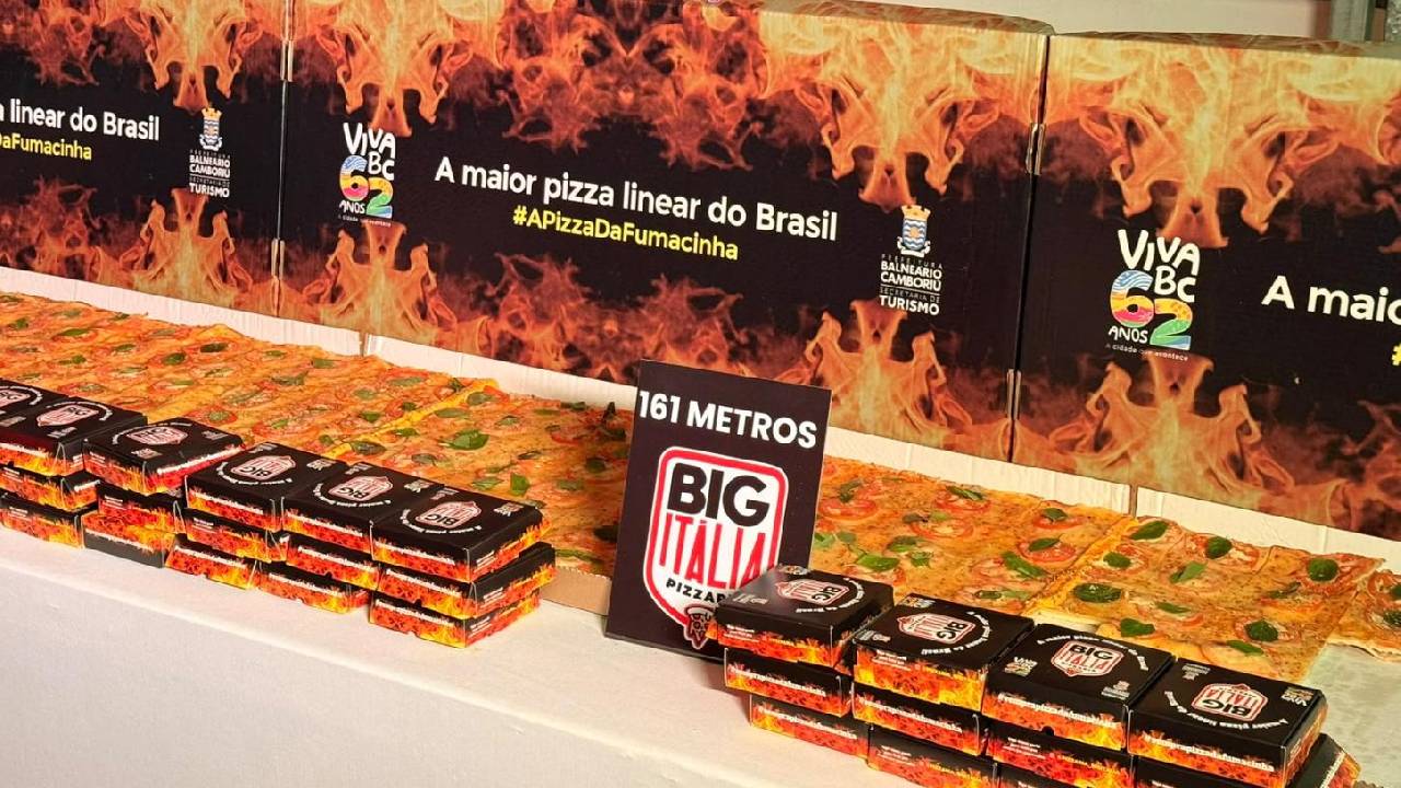 Balneário Camboriú celebra o Dia da Pizza com dois recordes nacionais