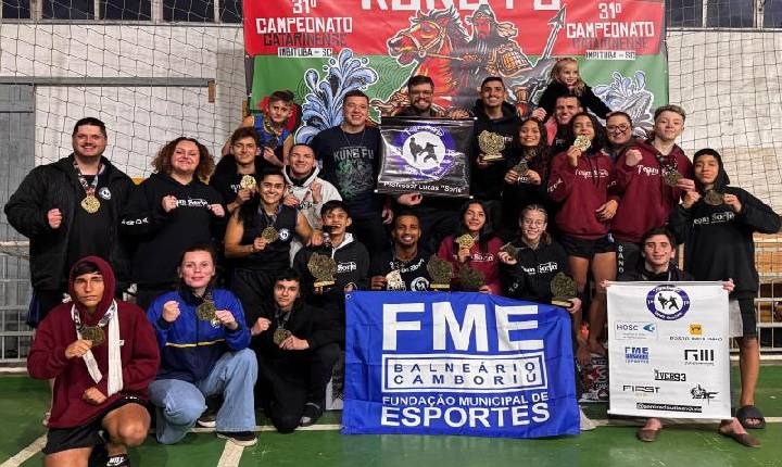 Balneário Camboriú garante 18 medalhas e cinco troféus destaque no Campeonato Catarinense de Kung Fu Wushu