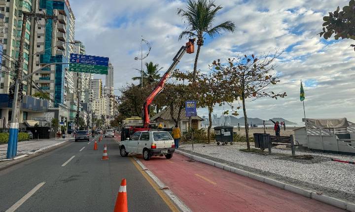 BC Bem Cuidada: esforço concentrado ocorre em várias frentes de trabalho na Avenida Atlântica