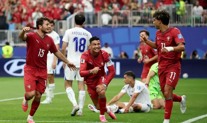 Cristiano Ronaldo faz dois gols e Portugal vence o Uzbequistão por 5x0