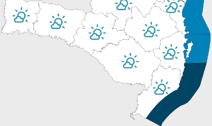 Domingo e início da semana com frio e formação de geada em Santa Catarina