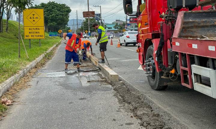 Esforço Concentrado atua na Marginal Oeste com serviços de limpeza e manutenção