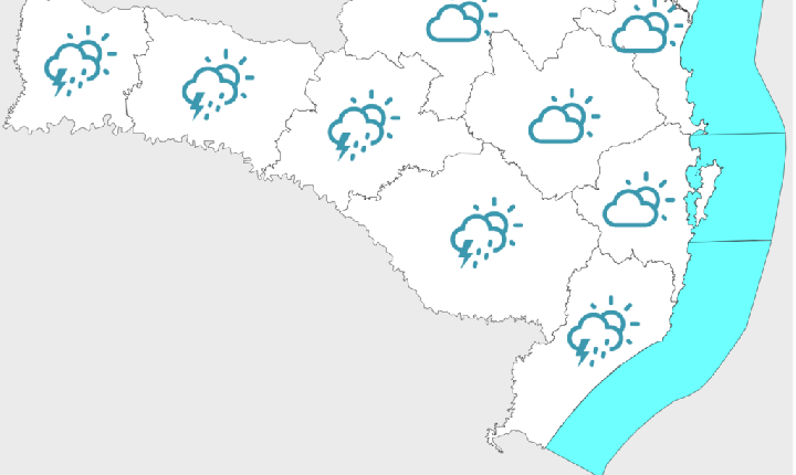 Feriado de Tiradentes com mais nuvens em Santa Catarina