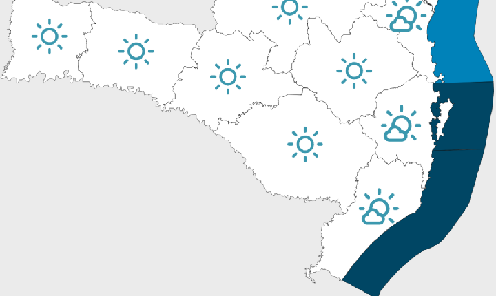 Fim de semana frio com mais nuvens e chuva em Santa Catarina