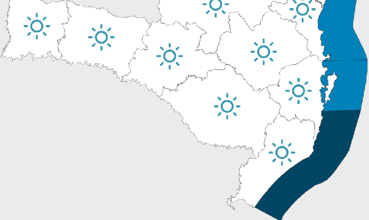 Início de semana de sol, frio e geada em Santa Catarina 