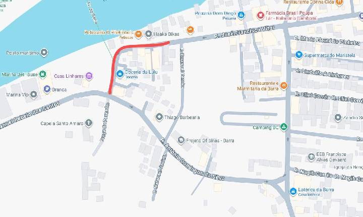 Interdição altera trânsito na Rua José Francisco Vitor nesta sexta-feira