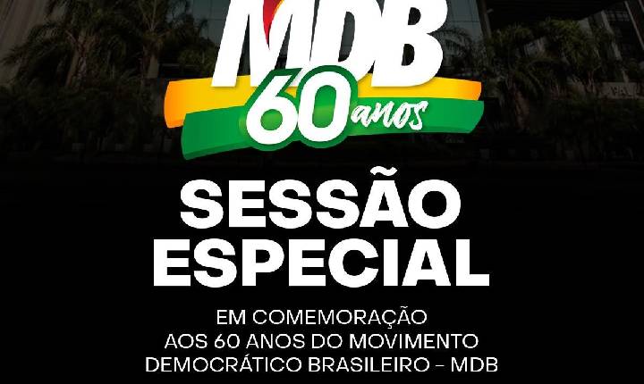 MDB de Santa Catarina será homenageado pelos 60 anos na Alesc