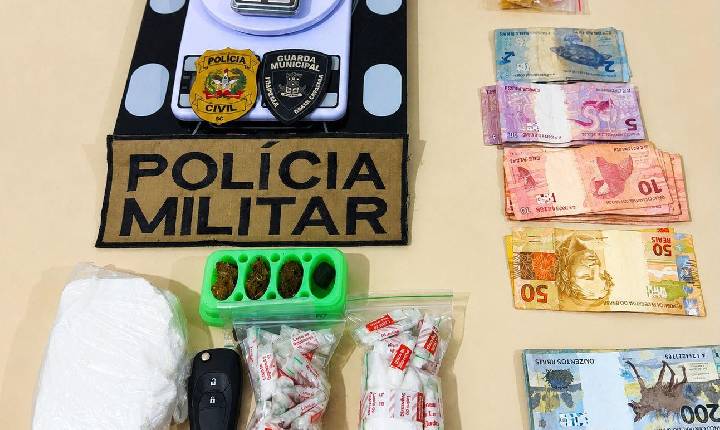Operação Conjunta entre Forças de Segurança resulta em prisão e apreensão de drogas em Itapema e Porto Belo