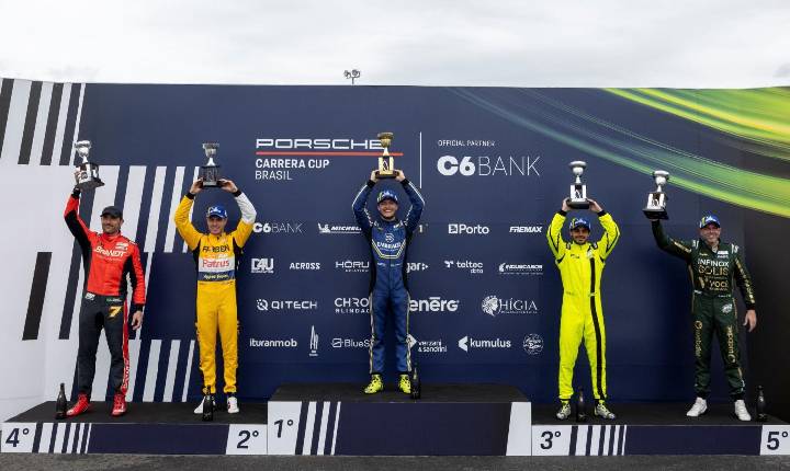 Piloto catarinense e morador de Balneário Camboriú Jeff Giassi é o grande vencedor da prova de Le Mans, na França