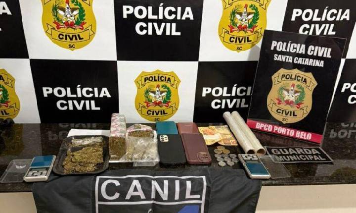 Polícia Civil prende autores de homicídio e apreende drogas em operação em Porto Belo
