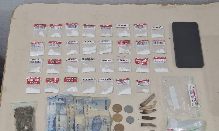 Polícia Militar prende traficante no bairro Morretes