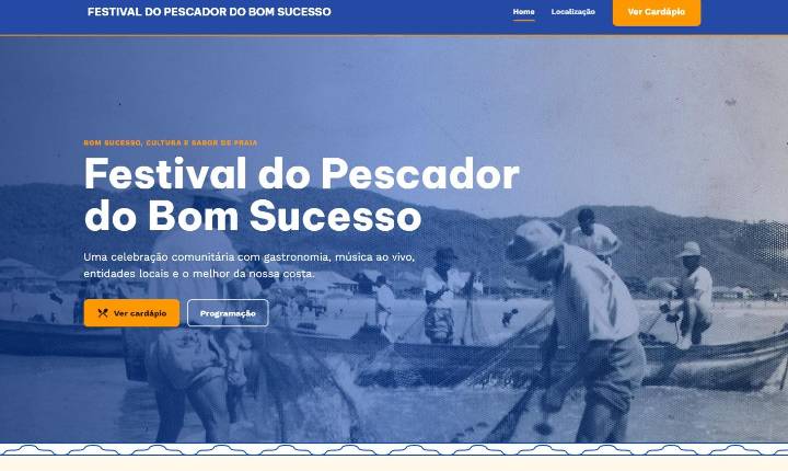 Prefeitura de Balneário Camboriú lança site oficial do Festival do Pescador do Bom Sucesso