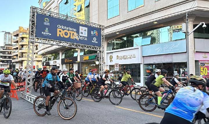 Rota da Tapera reúne mais de 500 participantes e movimenta o cicloturismo em Itapema