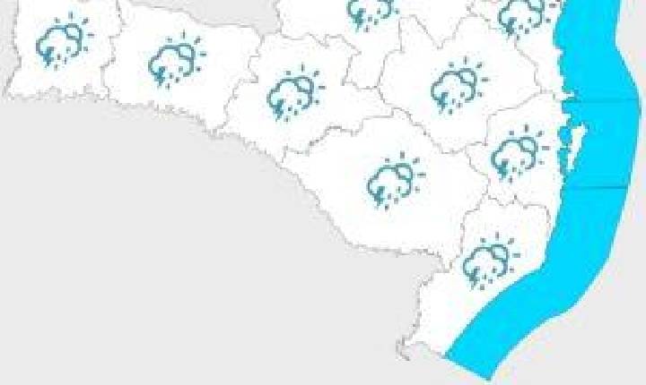 Sábado chuvoso seguido por dias de sol