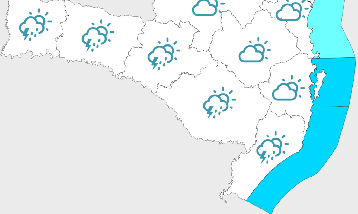 Santa Catarina tem calor e instabilidade nos próximos dias