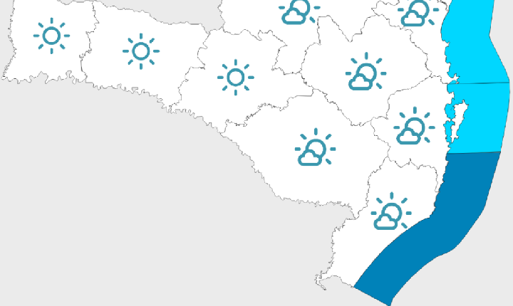 Santa Catarina terá calor de 30°C e vento de até 80km/h nos próximos dias