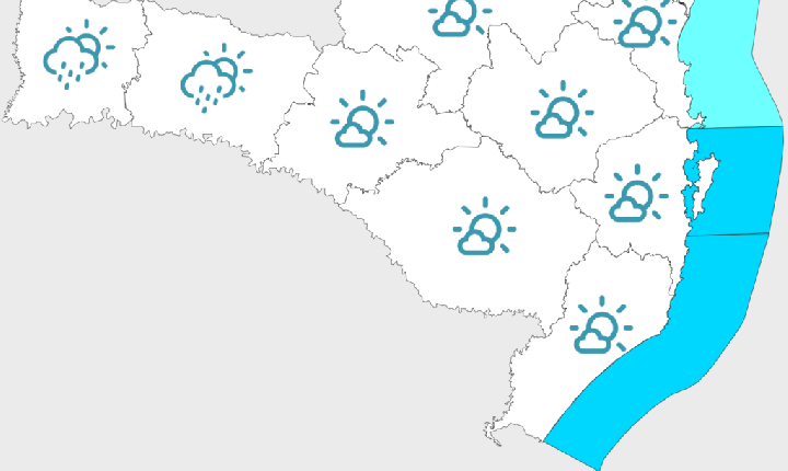 Sol com tardes mais quentes em Santa Catarina