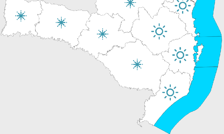 Sol e frio em Santa Catarina, com instabilidade na sexta-feira 
