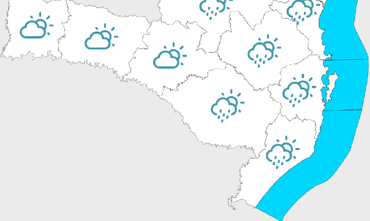 Tempo mais instável em Santa Catarina nos próximos dias