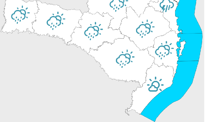 Terça-feira com friozinho e aumento da instabilidade em Santa Catarina
