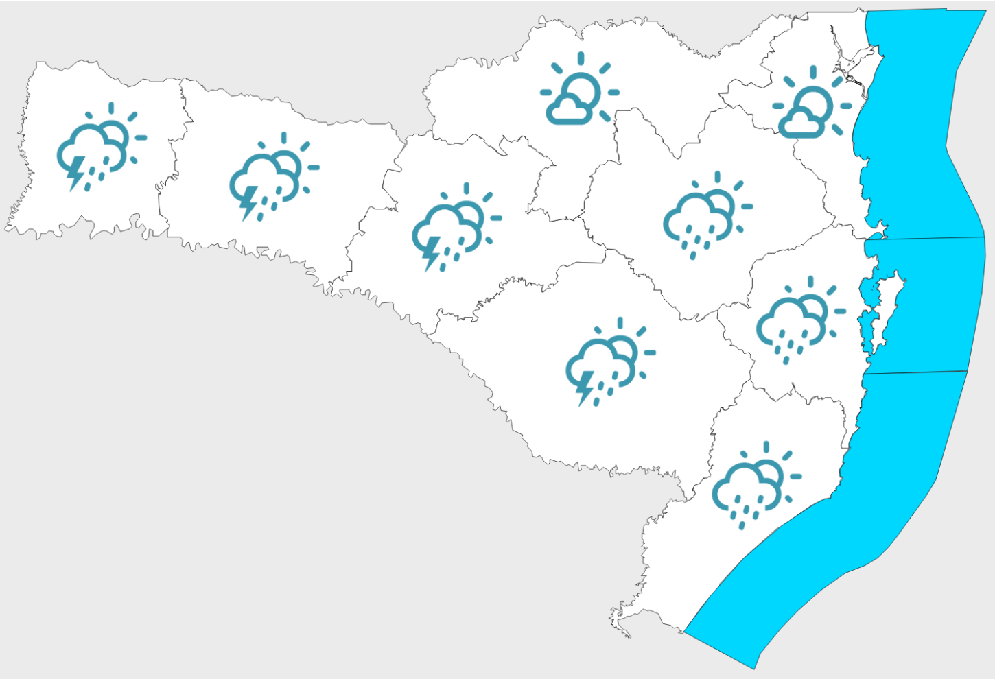 Domingo ensolarado e calor em Santa Catarina