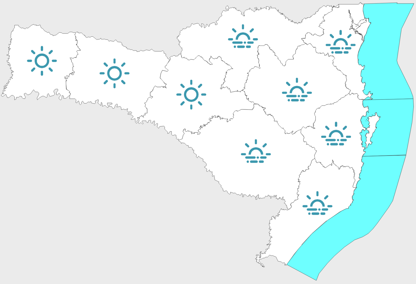 Início de semana de sol, nevoeiros e tardes mais quentes em Santa Catarina