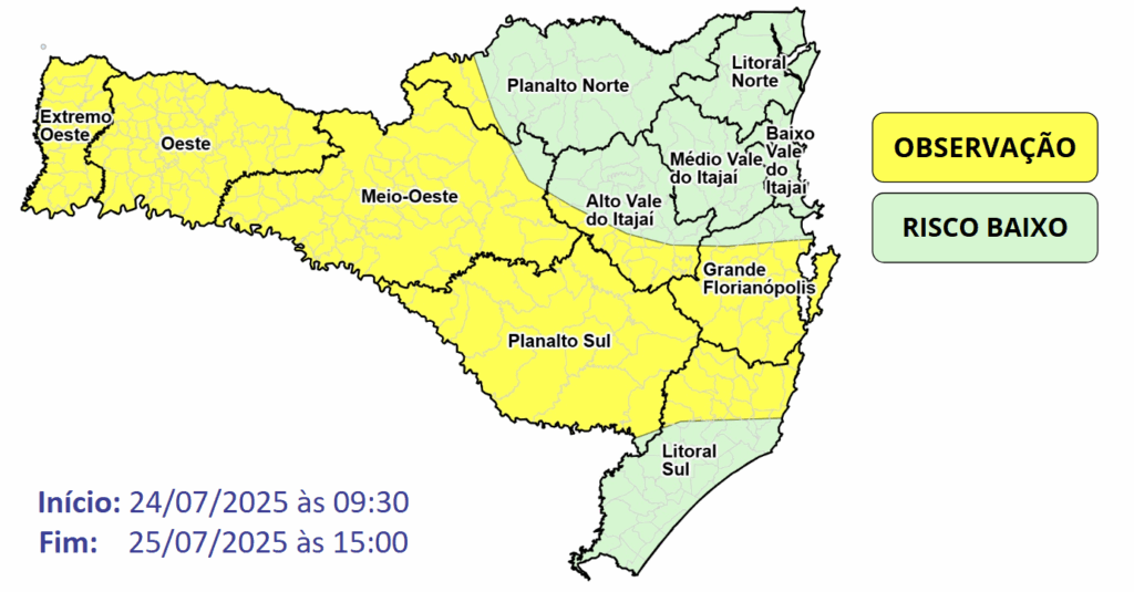 Quinta-feira de céu encoberto e chuva no decorrer do dia