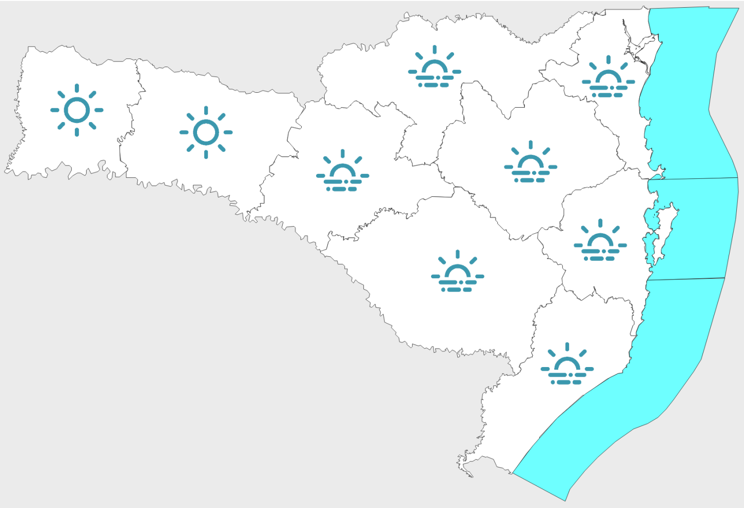 Sol, ar seco, nevoeiros e calor à tarde