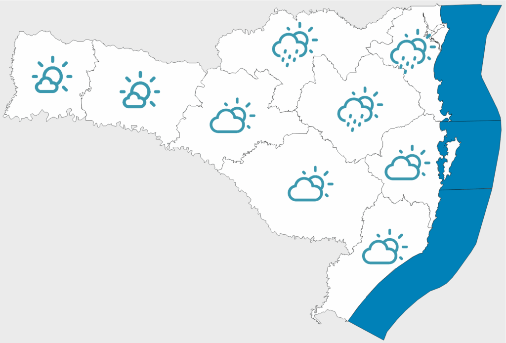 Terça e quarta-feira geladas em Santa Catarina
