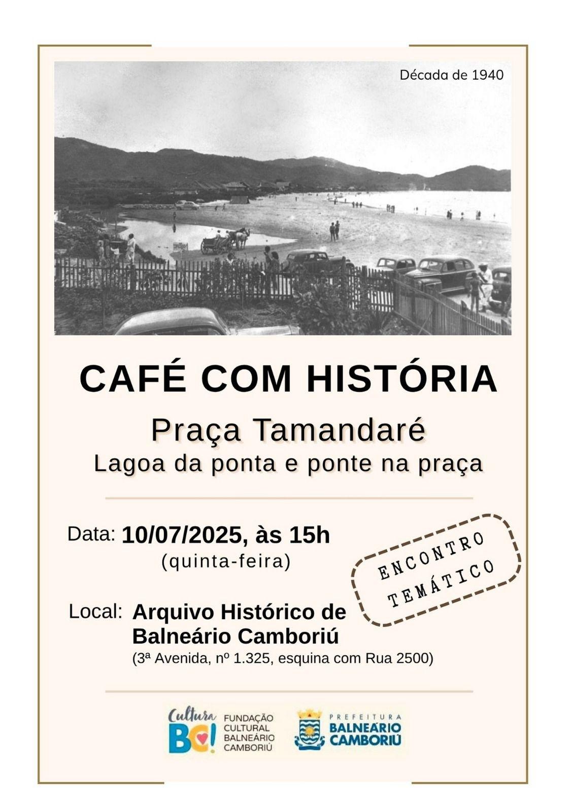 Terceira edição do Café com História será nesta quinta-feira