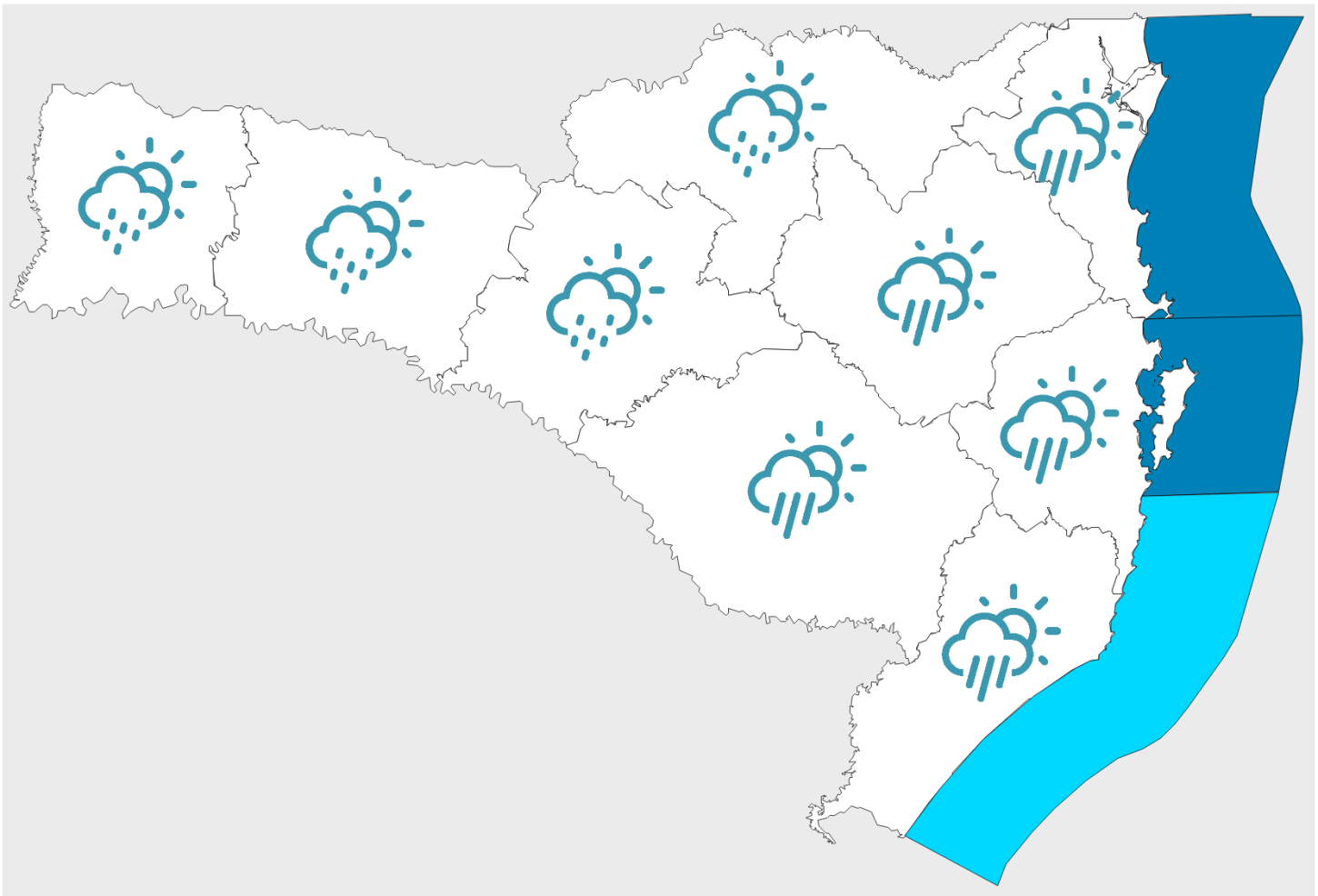 Chuva, frio e até neve no sábado: semana de tempo instável em Santa Catarina 🥶❄