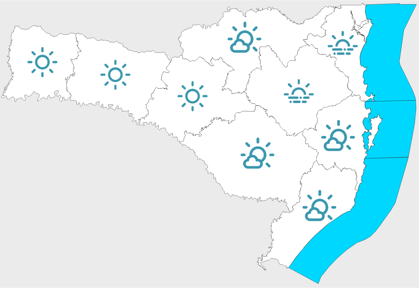 ☀ Sol e temperatura em elevação em SC; 🌧 chuva retorna no fim de semana