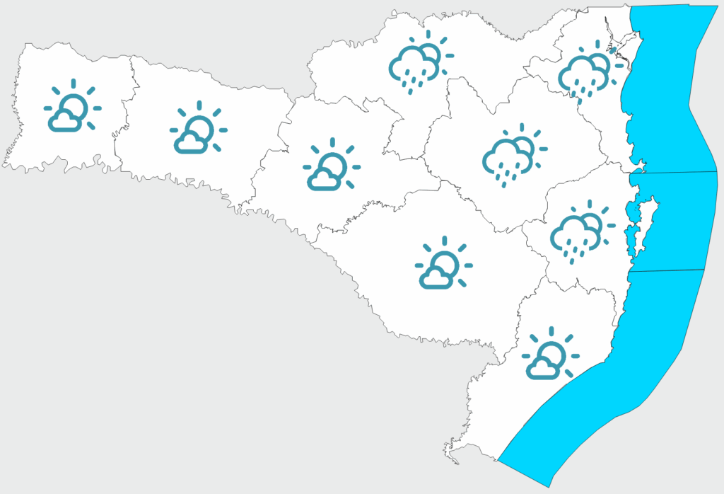 Sol, ar seco nos próximos dias na maior parte de Santa Catarina
