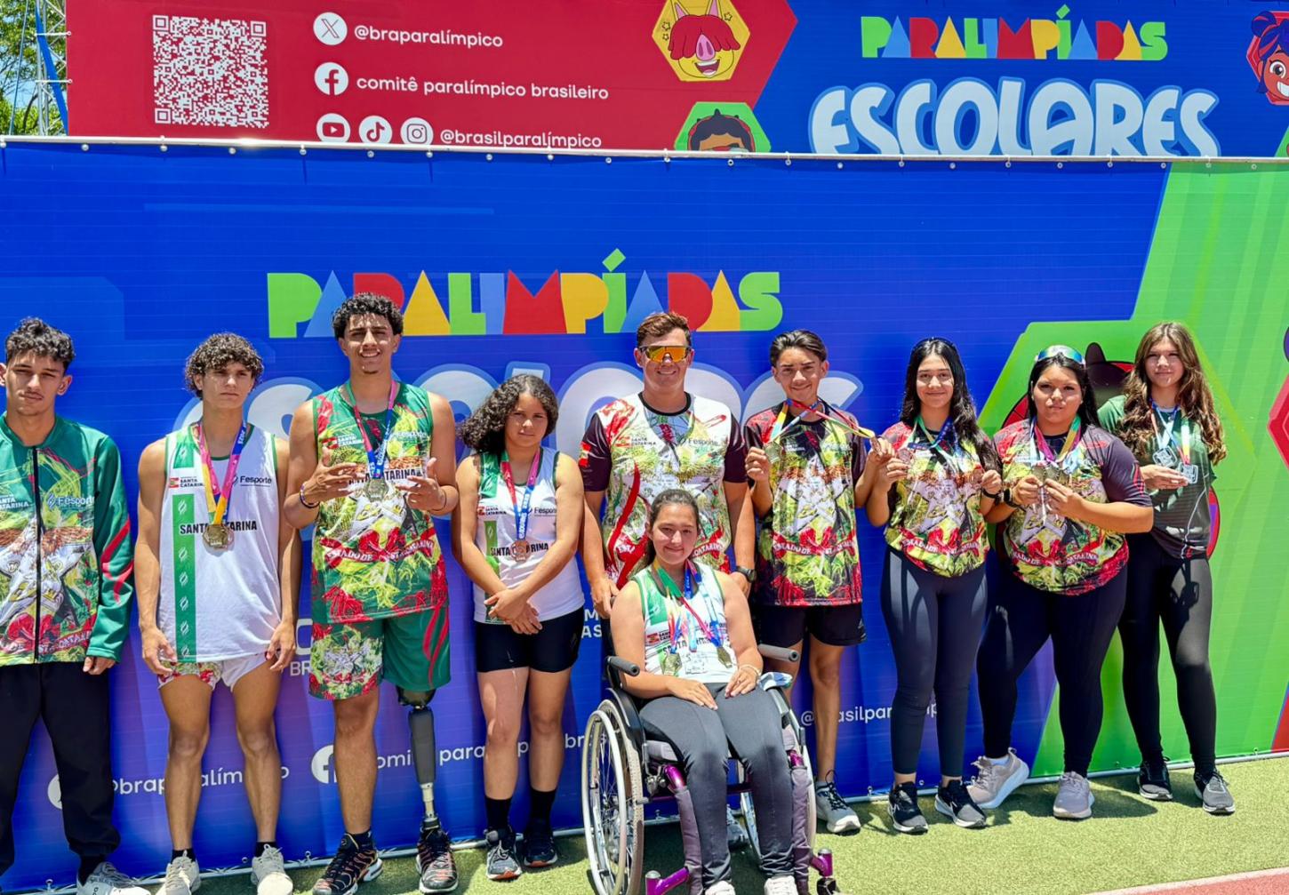Atletas de Balneário Camboriú conquistam 20 medalhas na Fase Nacional das Paralimpíadas Escolares 2025