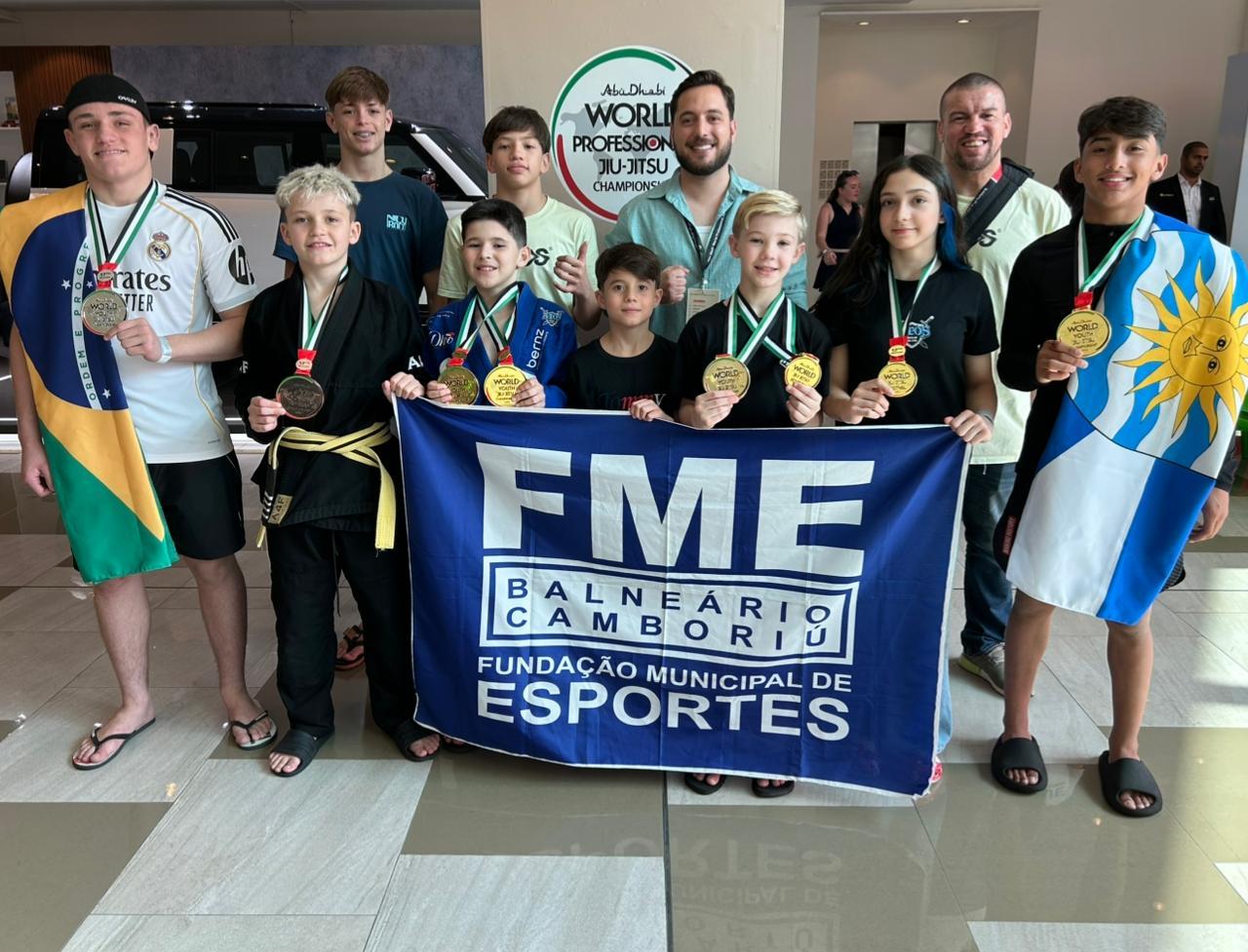 Atletas de Balneário Camboriú já conquistaram nove medalhas no Mundial de Jiu Jitsu em Abu Dhabi