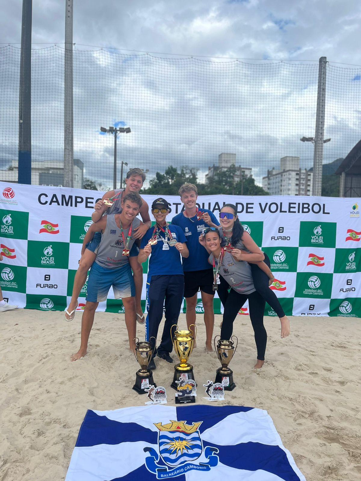 Atletas de Balneário Camboriú se consagram campeões gerais do Circuito Catarinense de Vôlei de Praia Sub-21