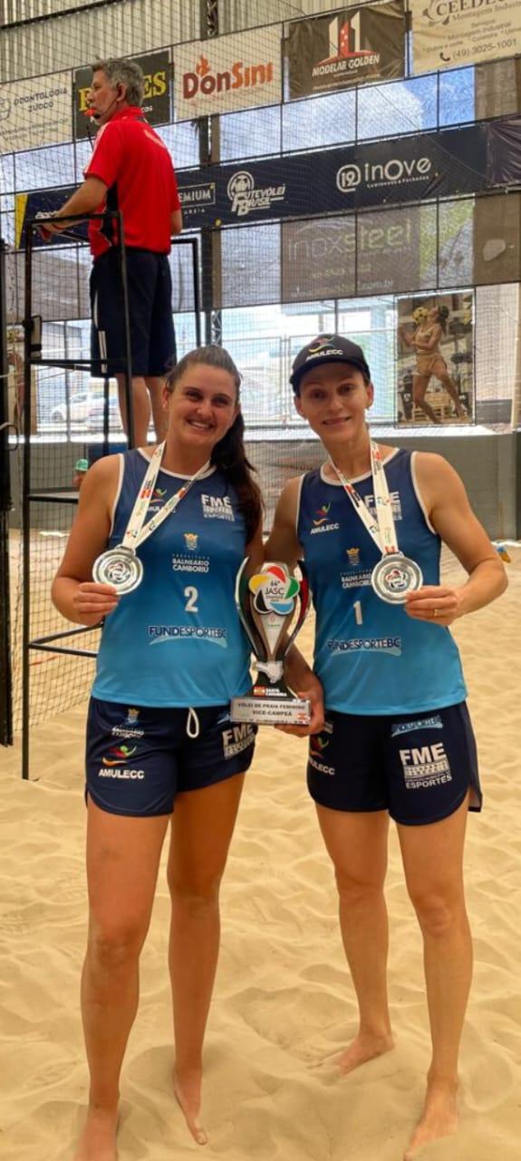 Dupla de Balneário Camboriú fica em 2° lugar no vôlei de praia feminino dos Jogos Abertos de Santa Catarina