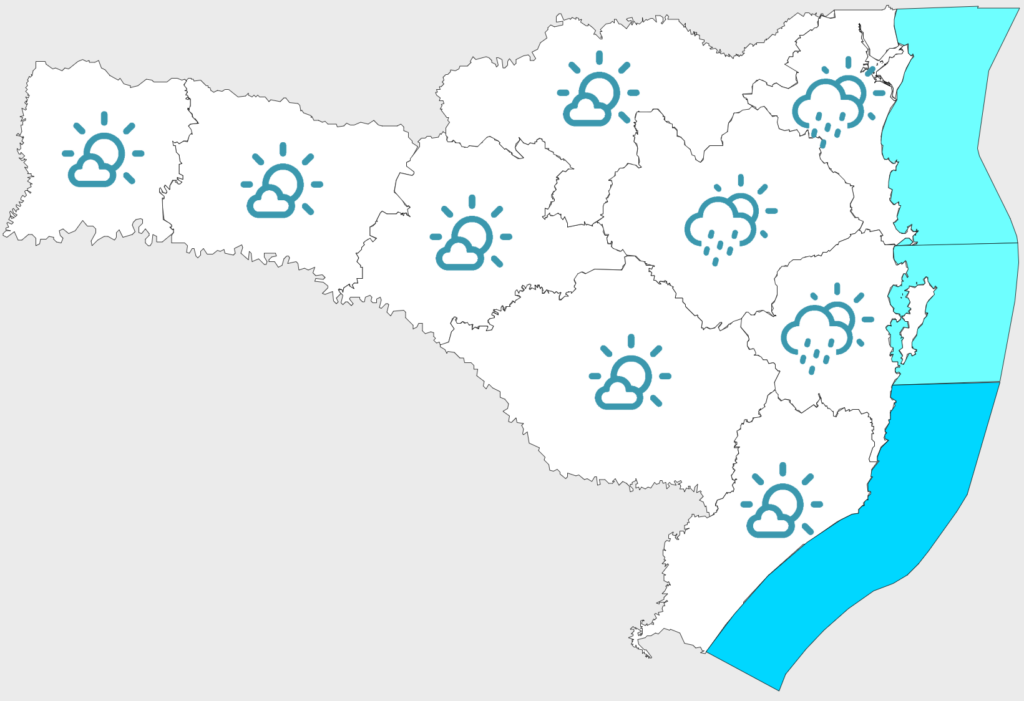 Fim de semana quente e abafado em Santa Catarina