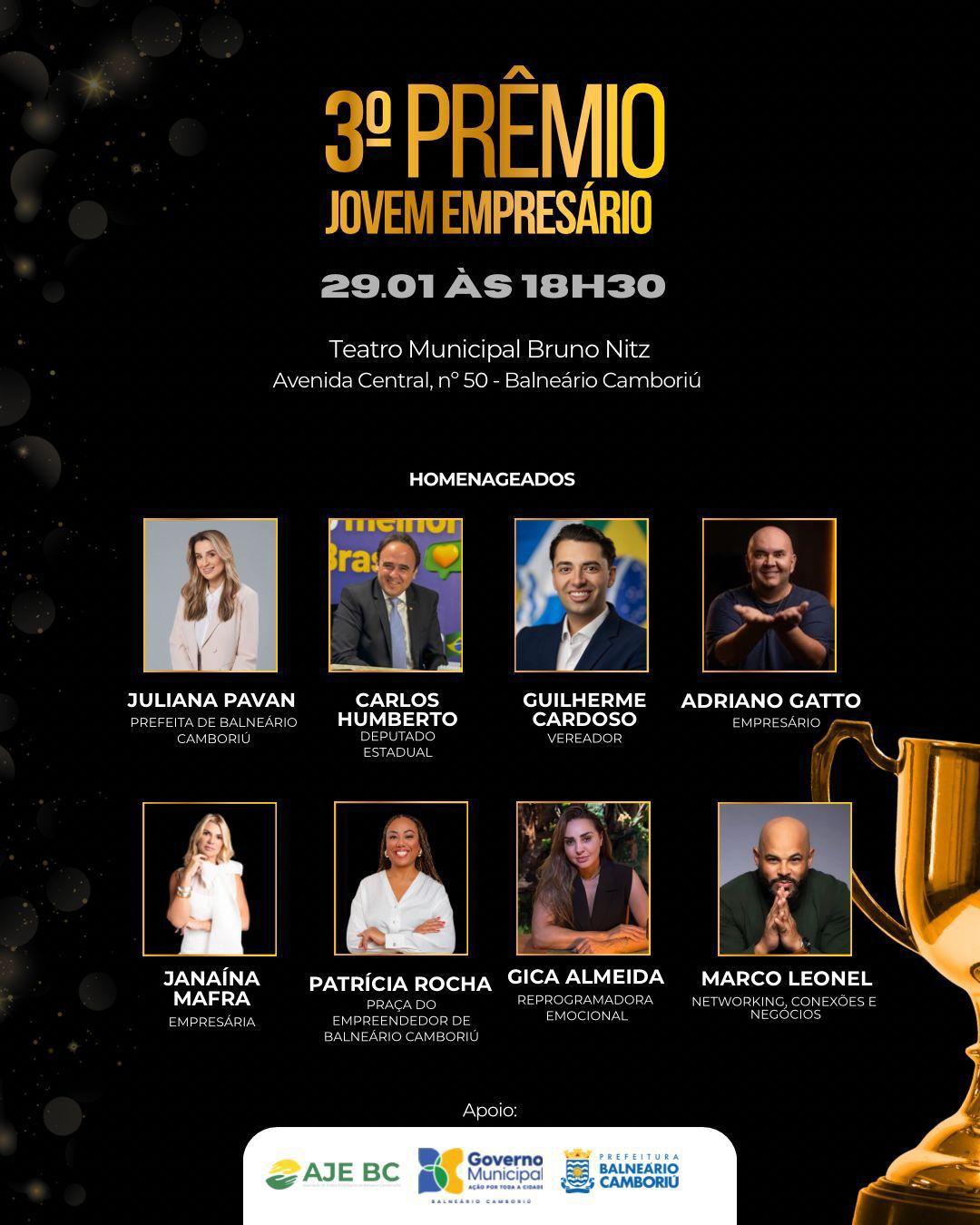AJE BC realiza o 3º Prêmio Jovem Empresário em Balneário Camboriú