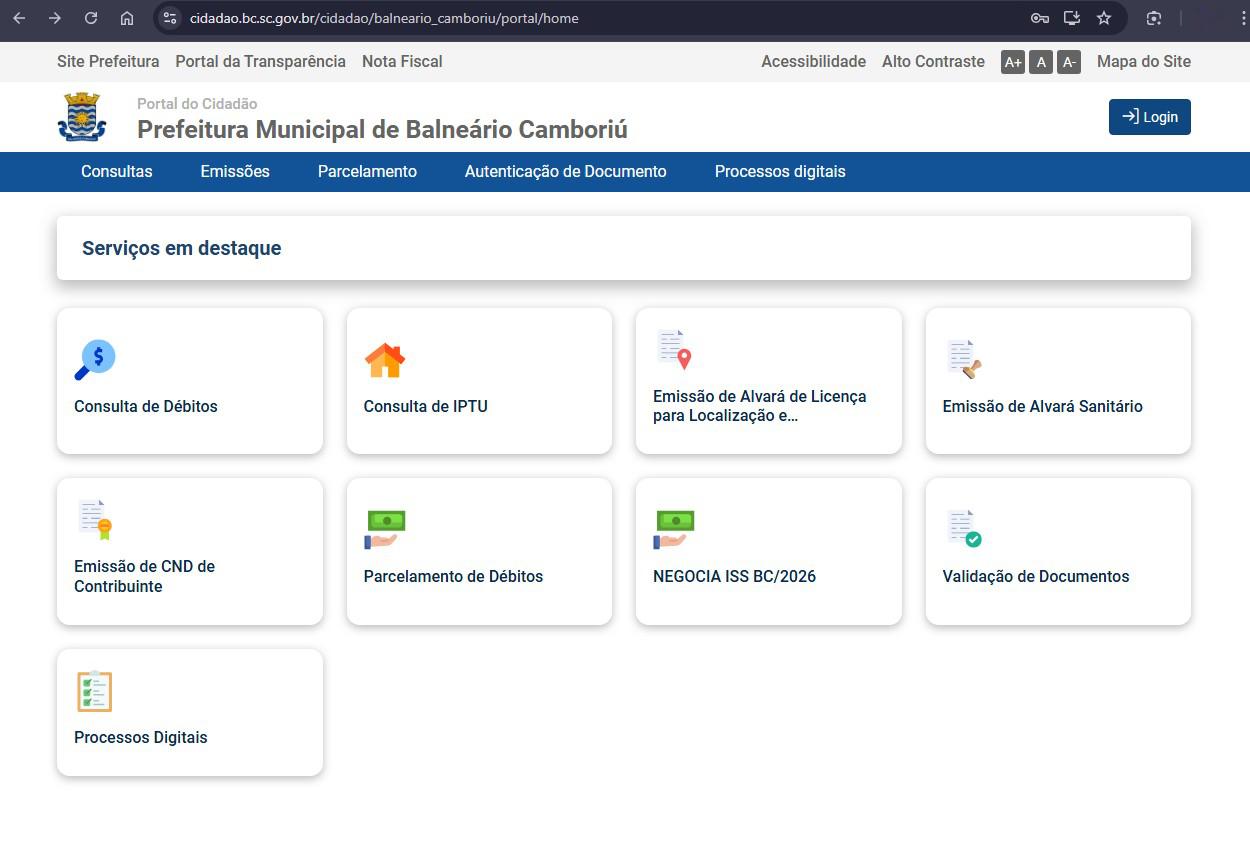 Prefeitura de Balneário Camboriú orienta contribuintes sobre consulta de débitos municipais