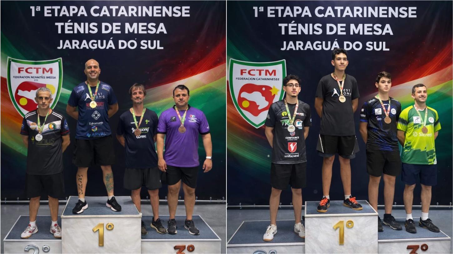 Atletas de Balneário Camboriú se destacam na 1ª Etapa do Circuito Catarinense de Tênis de Mesa