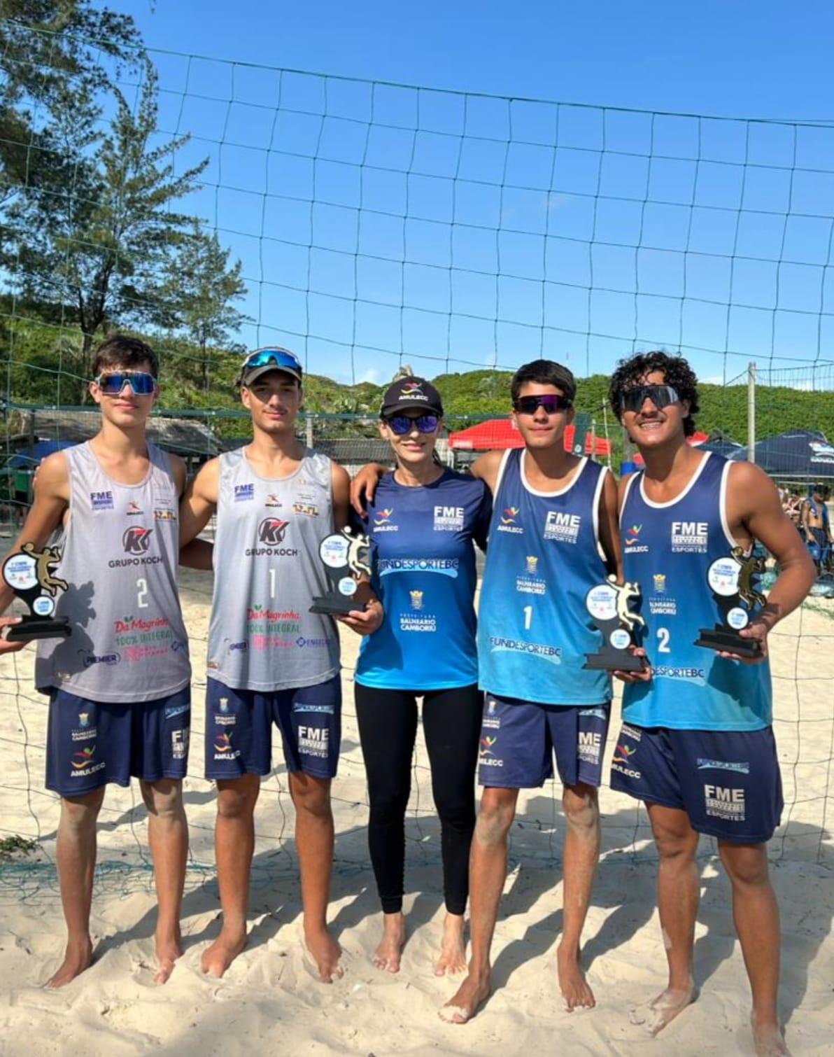 Balneário Camboriú domina pódio no Circuito Catarinense de Vôlei de Praia Sub-17