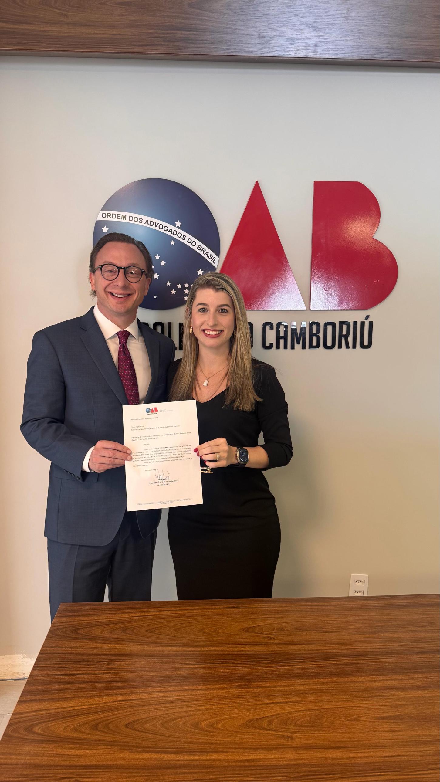 No mês da mulher, OAB/BC tem mulher na presidência