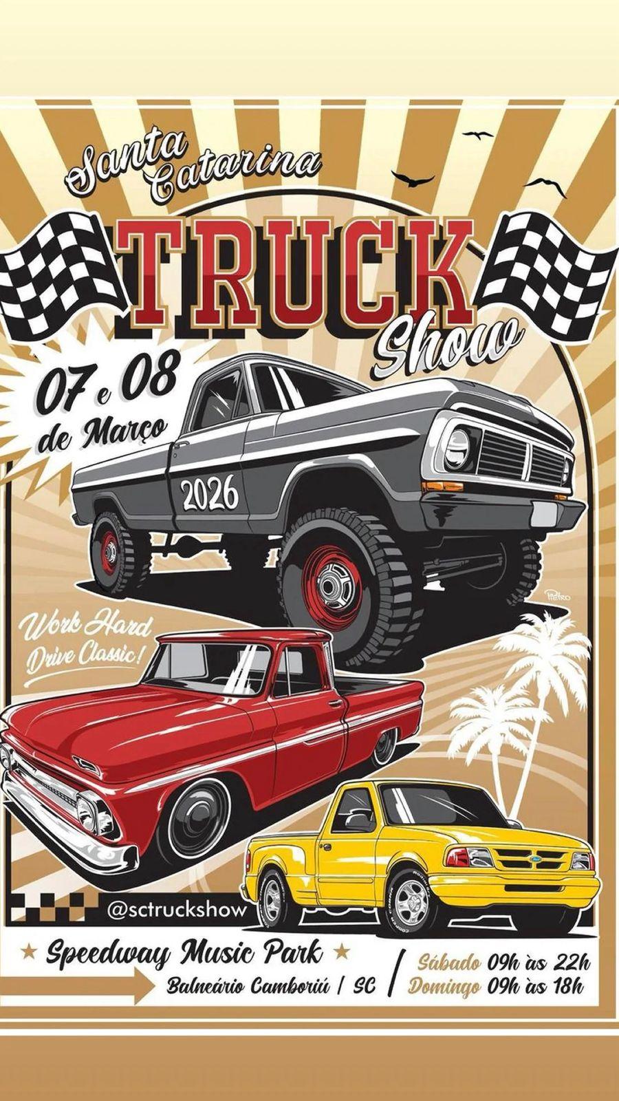 SC Truck Show estreia em Balneário Camboriú e promete reunir apaixonados por caminhões e pick-ups