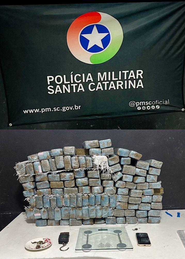Homem é preso com 89 quilos de maconha em Itajaí