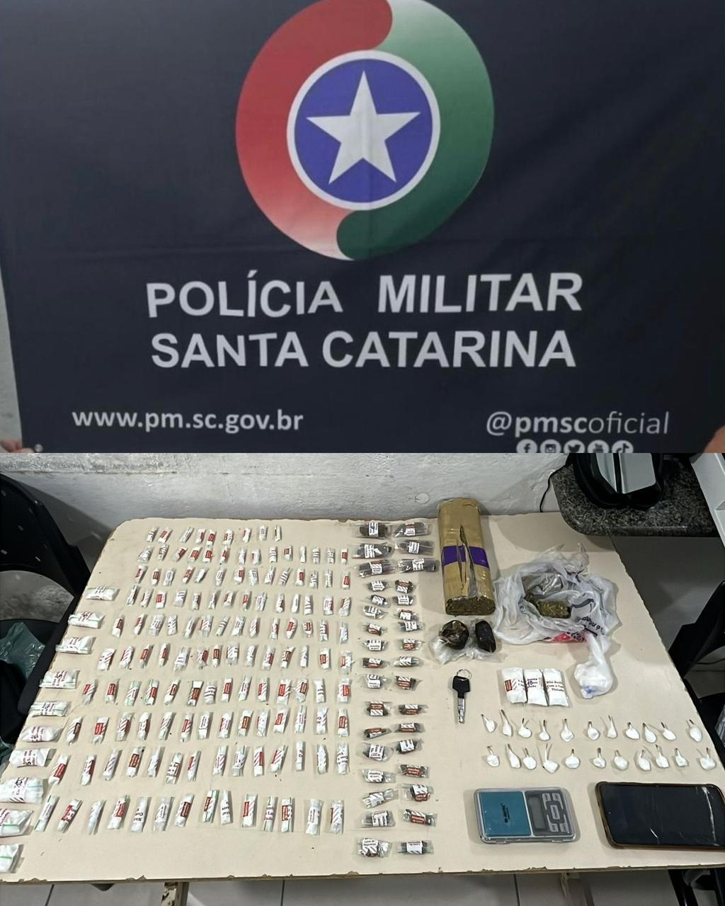 Polícia Militar prende dois suspeitos de tráfico de drogas no bairro Morretes